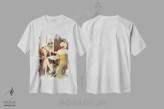 تیشرت سفید طرح دار کافه ۱، مدیوم اثر ای دنیس | فروشگاه ایماژ
