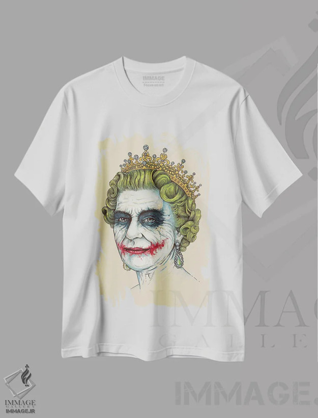 تیشرت سفید طرح دار خدا شرور را حفظ کند، هنر دیجیتال اثر انکل دیکا | فروشگاه ایماژ