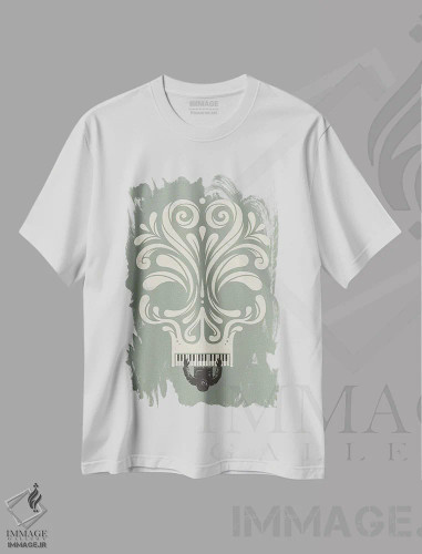 تیشرت سفید طرح دار آهنگ کشنده ۲، دکوراسیون جایگزین اثر انکل دیکا | فروشگاه ایماژ