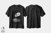 تیشرت مشکی طرح دار ترکیب کن ۲، هنر دیجیتال سیاه و سفید اثر انکل دیکا | immage.ir