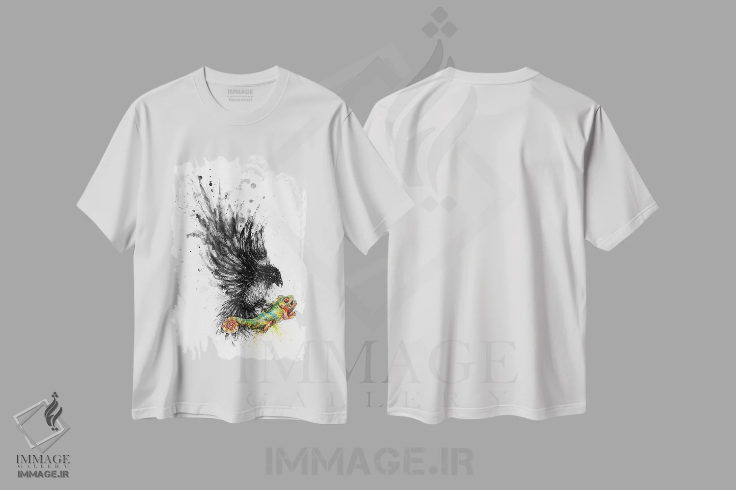 تیشرت سفید طرح دار یکنواختی بازمی گردد، دکوراسیون جایگزین اثر انکل دیکا | فروشگاه ایماژ