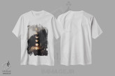 تیشرت سفید طرح دار سواری ماه ۲۴، هنر دیجیتال اثر انکل دیکا | immage.ir