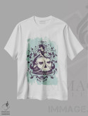 تیشرت سفید طرح دار خانم مرگ، هنر دیجیتال اثر انکل دیکا | فروشگاه ایماژ