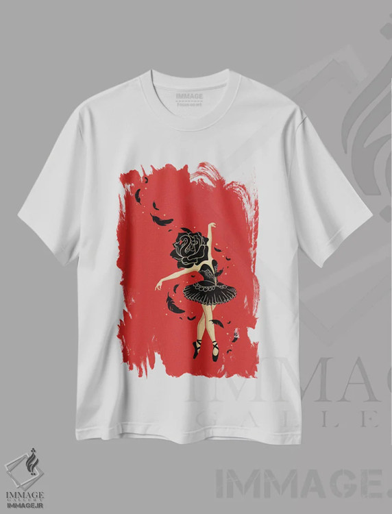 تیشرت سفید طرح دار قوی سیاه، هنر دیجیتال اثر انکل دیکا | immage.ir