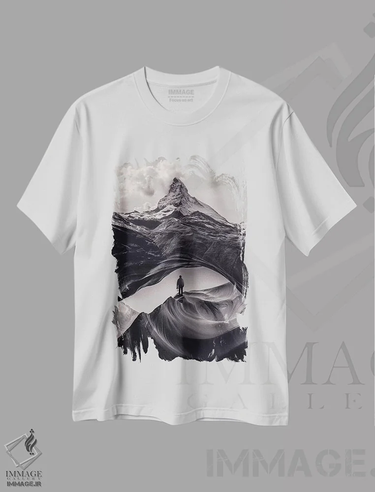 تیشرت سفید طرح دار حیات وحش شگفت انگیز ۱، هنر فاخر معاصر اثر انکل دیکا | فروشگاه ایماژ