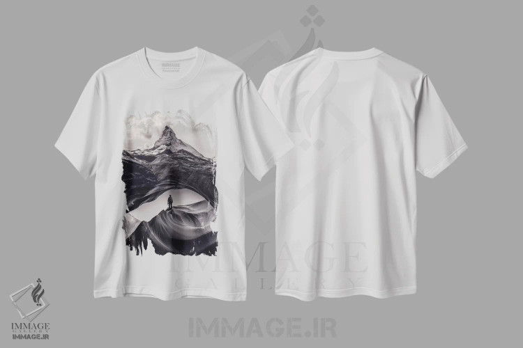 تیشرت سفید طرح دار حیات وحش شگفت انگیز ۱، هنر فاخر معاصر اثر انکل دیکا | فروشگاه ایماژ