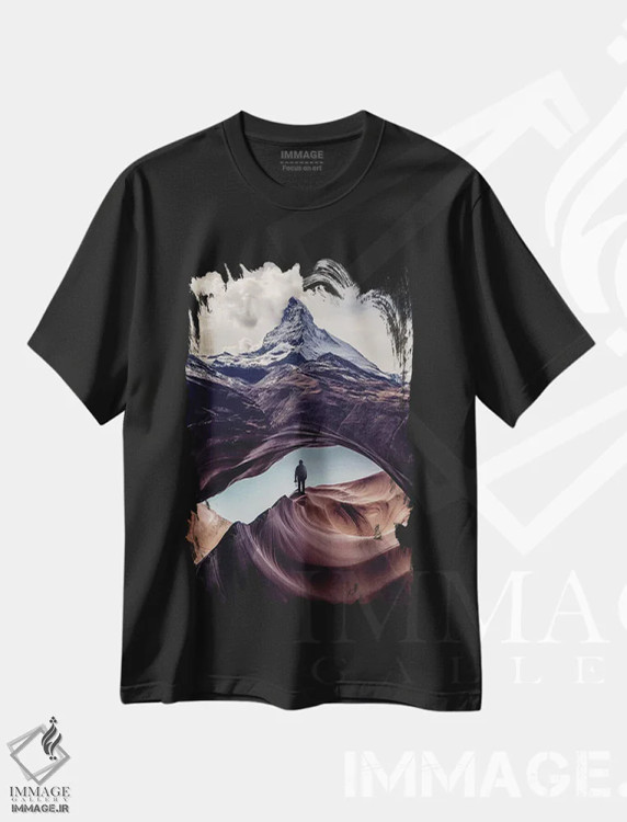 تیشرت مشکی طرح دار حیات وحش شگفت انگیز ۲، هنر فاخر معاصر اثر انکل دیکا | immage.ir