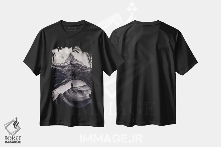 تیشرت مشکی طرح دار حیات وحش شگفت انگیز ۱، هنر فاخر معاصر اثر انکل دیکا | immage.ir
