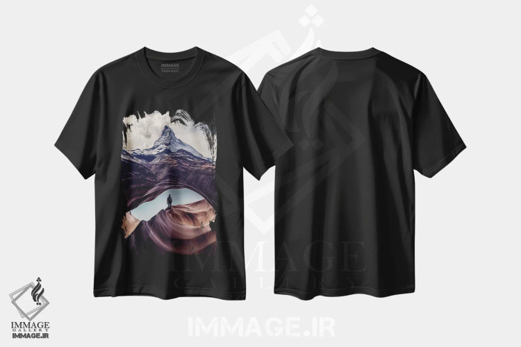 تیشرت مشکی طرح دار حیات وحش شگفت انگیز ۲، هنر فاخر معاصر اثر انکل دیکا | immage.ir
