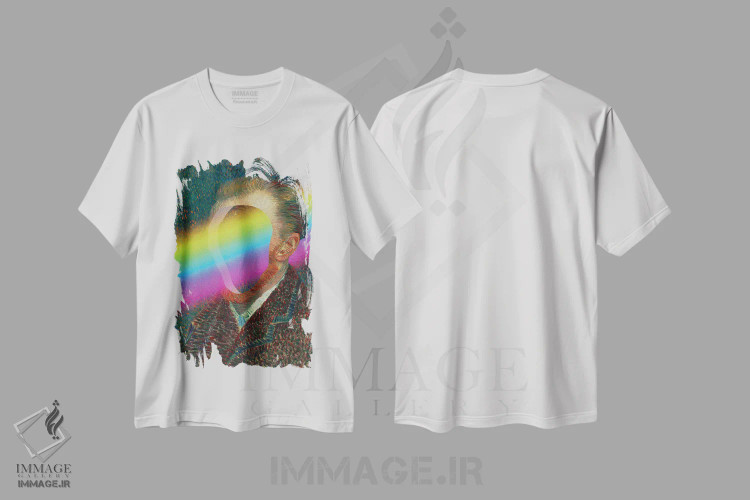 تیشرت سفید طرح دار وین رین بوگوگ، هنر دیجیتال اثر آرت اله | immage.ir