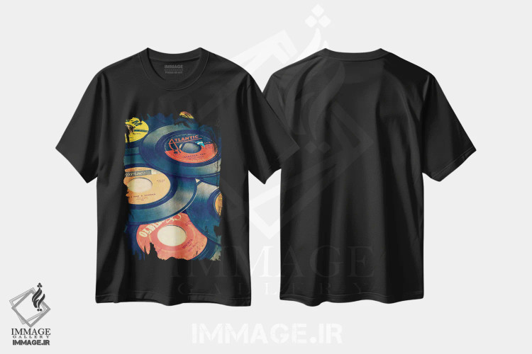 تیشرت مشکی طرح دار صفحات قدیمی، تزئینی اثر ادوارد ام. فیلدینگ | فروشگاه ایماژ