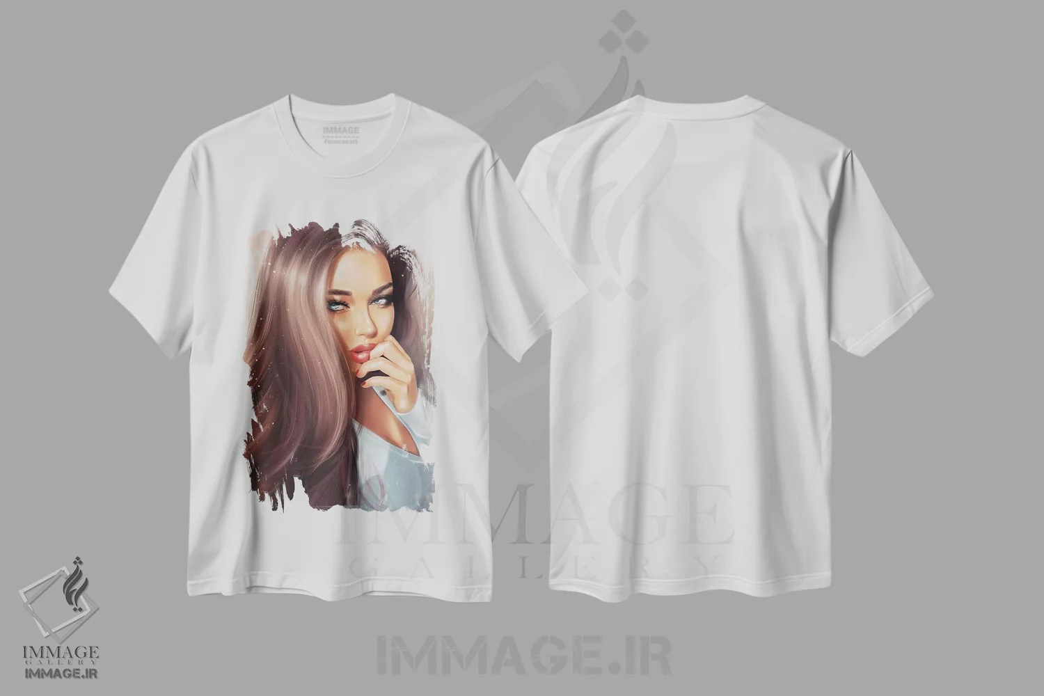 تیشرت سفید طرح دار زیبایی، هنر دیجیتال اثر ارین فلیس | immage.ir