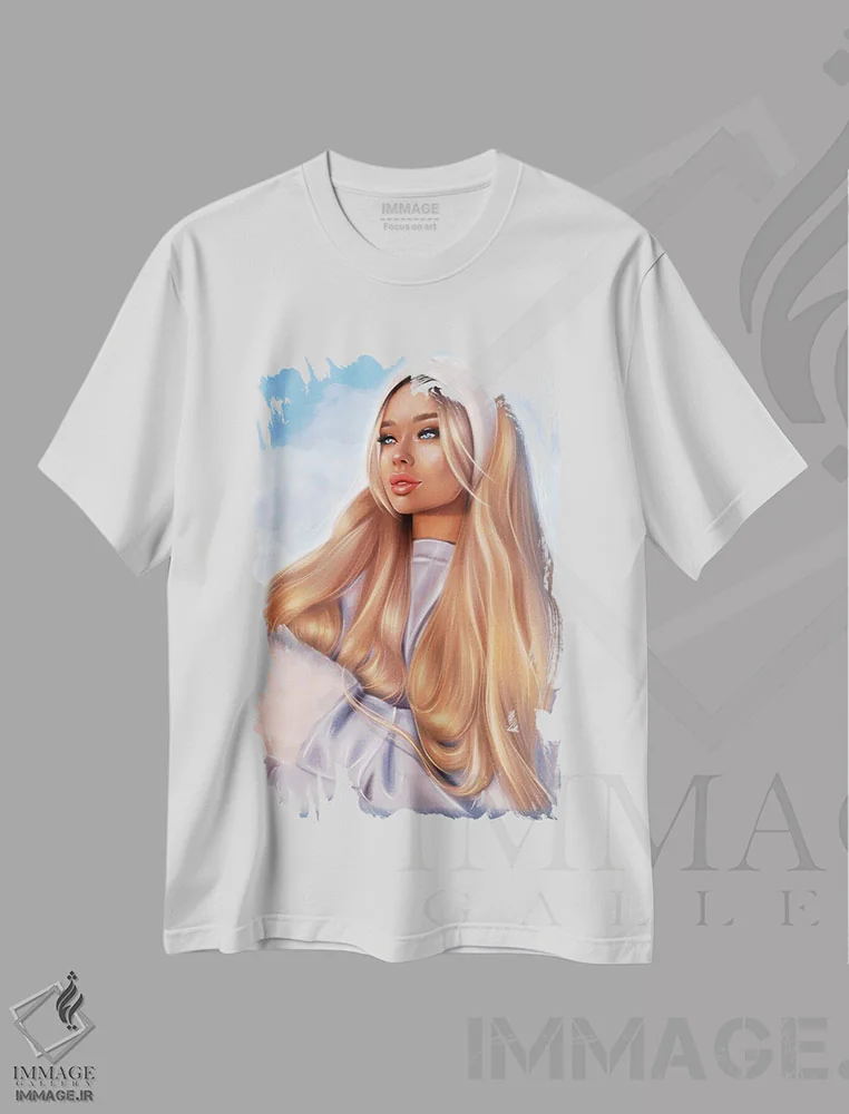 تیشرت سفید طرح دار پرتره زمستانی، هنر دیجیتال اثر ارین فلیس | immage.ir