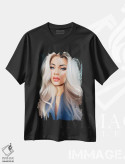 تیشرت مشکی طرح دار هنر پرتره زیبایی، هنر دیجیتال اثر ارین فلیس | immage.ir