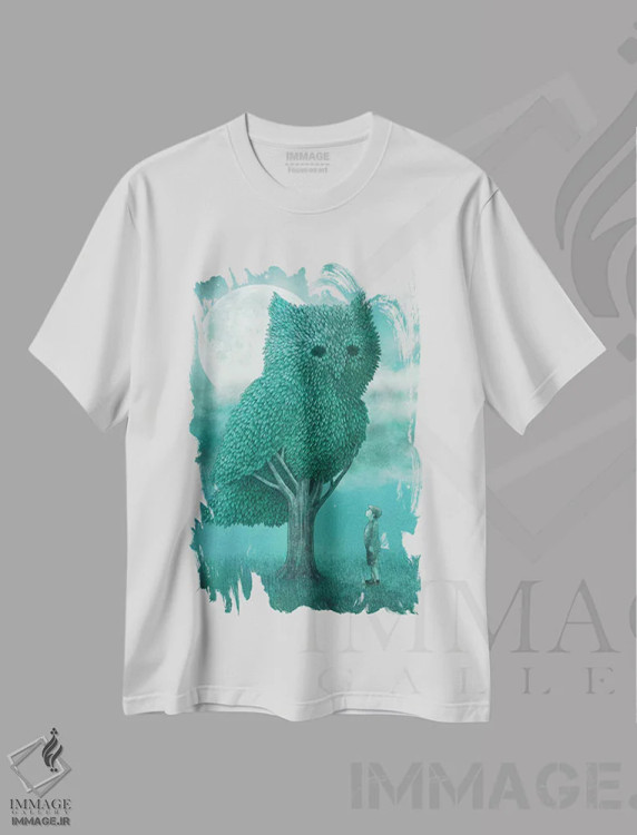 تیشرت سفید طرح دار اثر روی جلد، دست نقاشی و طراحی دستی اثر اریک فن | immage.ir