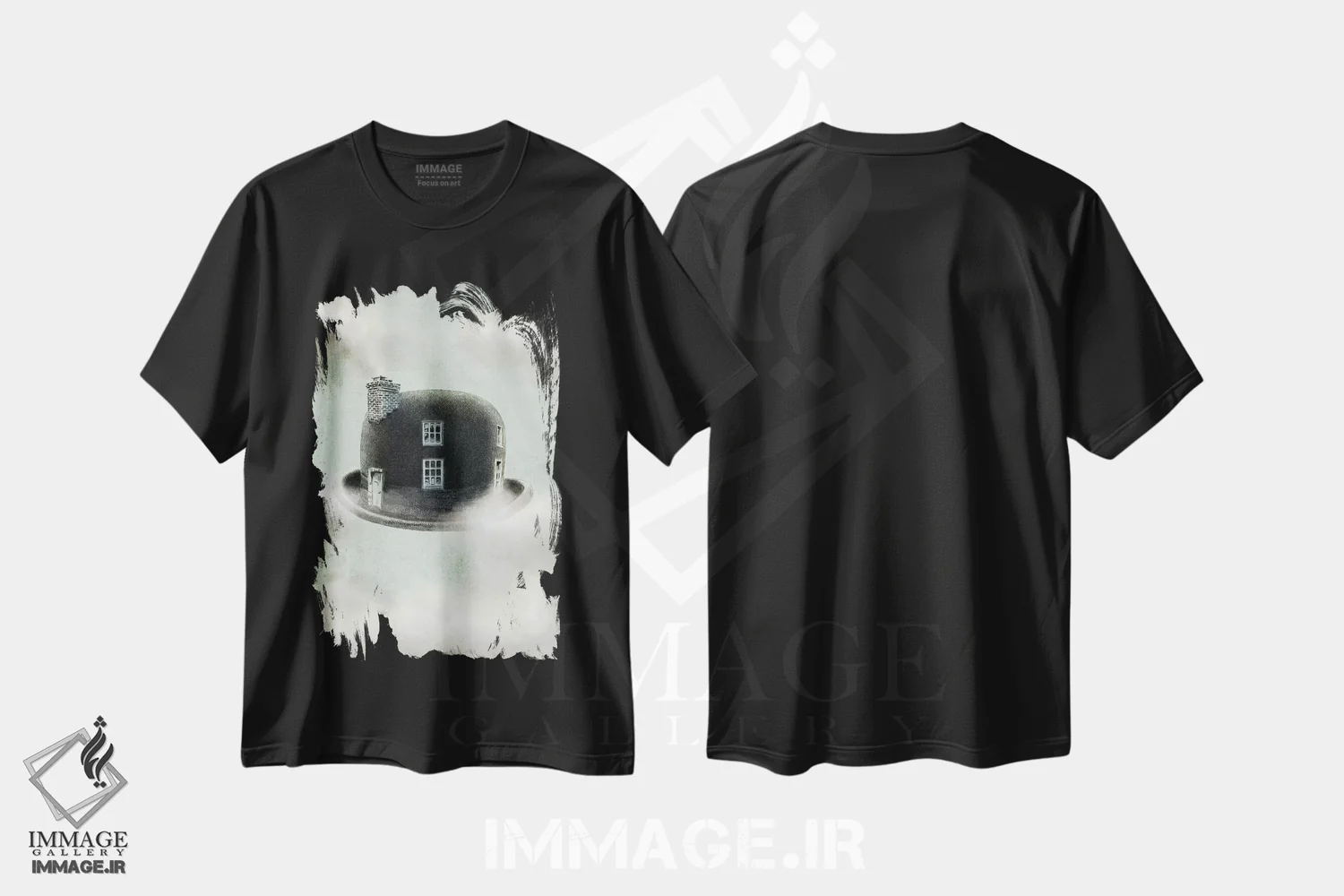 تیشرت مشکی طرح دار خواب بین اثر اریک فن | فروشگاه ایماژ