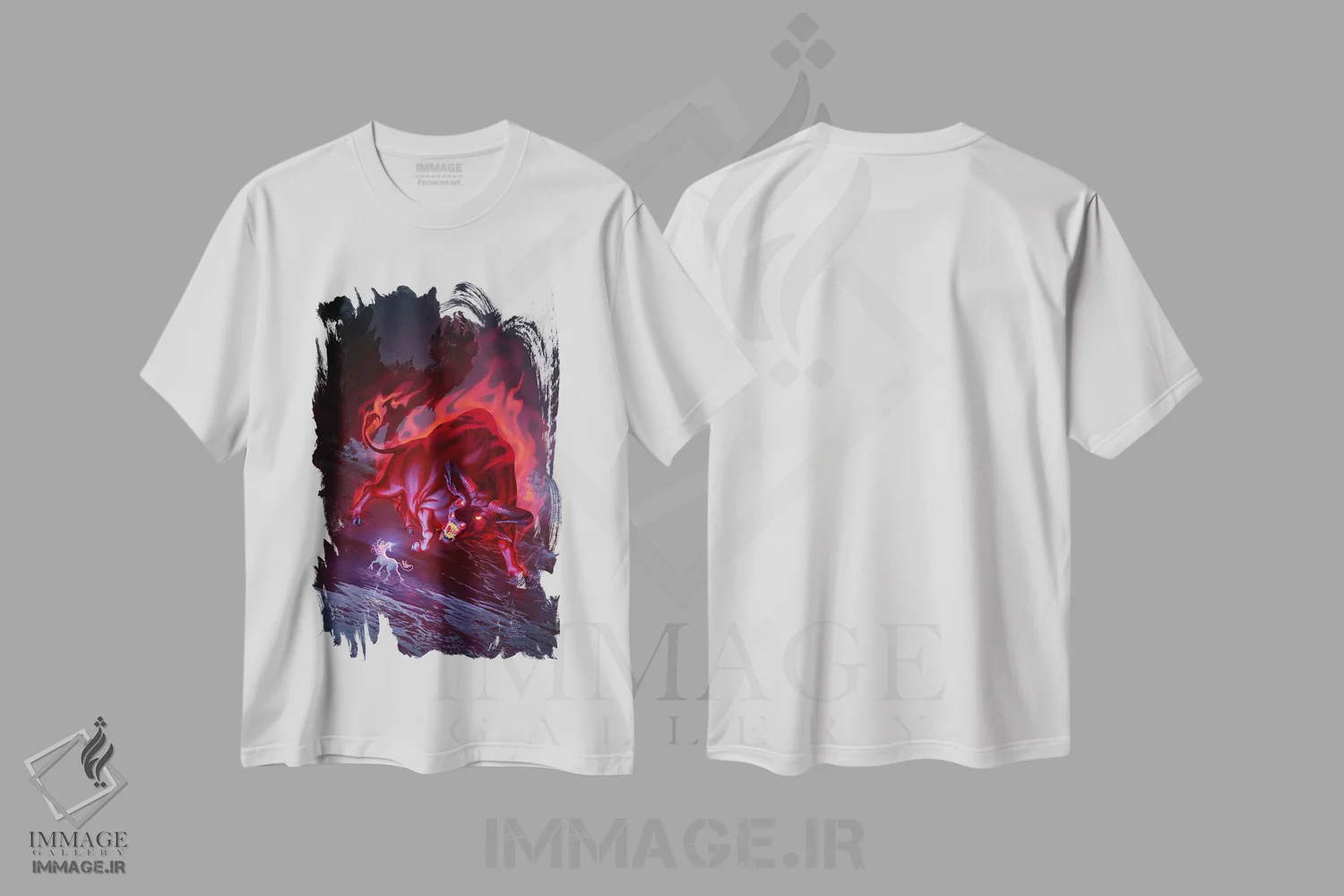 تیشرت سفید طرح دار آخرین بازماندهٔ گونهٔ خود، دکوراسیون جایگزین اثر اران فاولر | immage.ir