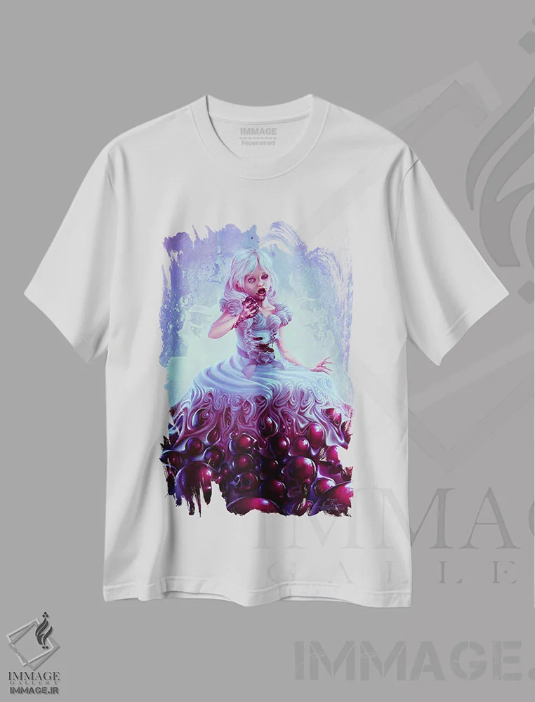 تیشرت سفید طرح دار شیرین دوست، دکوراسیون جایگزین اثر اران فاولر | immage.ir