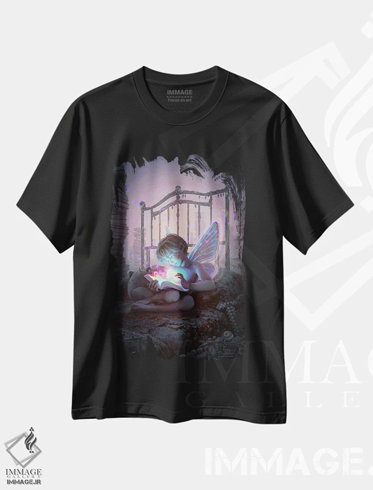 تیشرت مشکی طرح دار جادوی درون، دکوراسیون جایگزین اثر اران فاولر | immage.ir