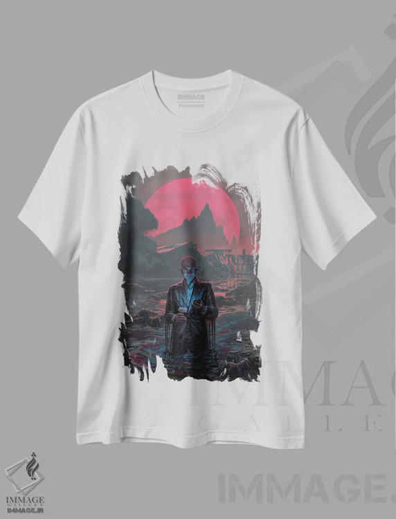 تیشرت سفید طرح دار کار طبق روال همیشگی، دکوراسیون جایگزین اثر اران فاولر | immage.ir