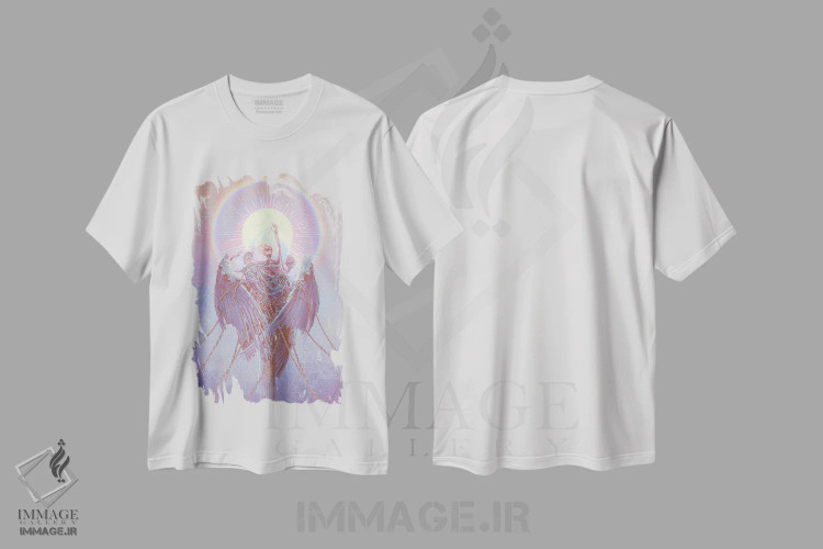 تیشرت سفید طرح دار بالارَوی ناموفق، دکوراسیون جایگزین اثر اران فاولر | فروشگاه ایماژ