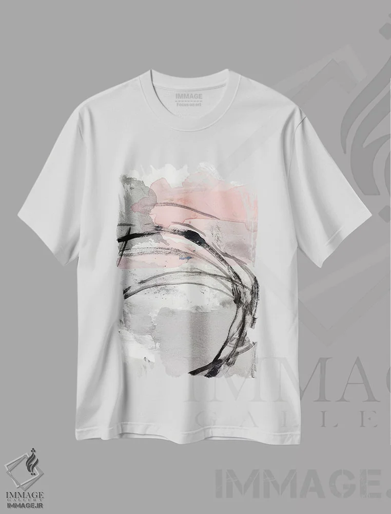 تیشرت سفید طرح دار سر پیچ II، آبستره اثر اتان هارپر | فروشگاه ایماژ