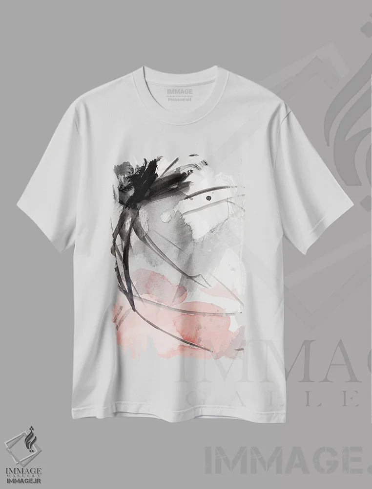 تیشرت سفید طرح دار سر پیچ I، آبستره اثر اتان هارپر | immage.ir
