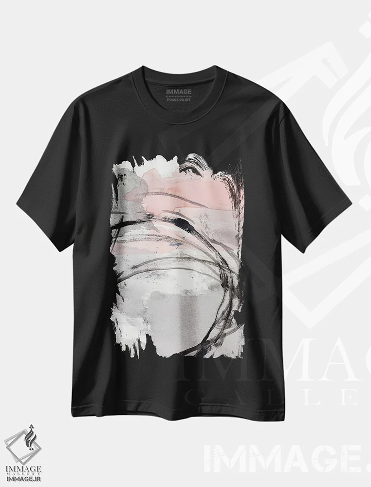تیشرت مشکی طرح دار سر پیچ II، آبستره اثر اتان هارپر | immage.ir