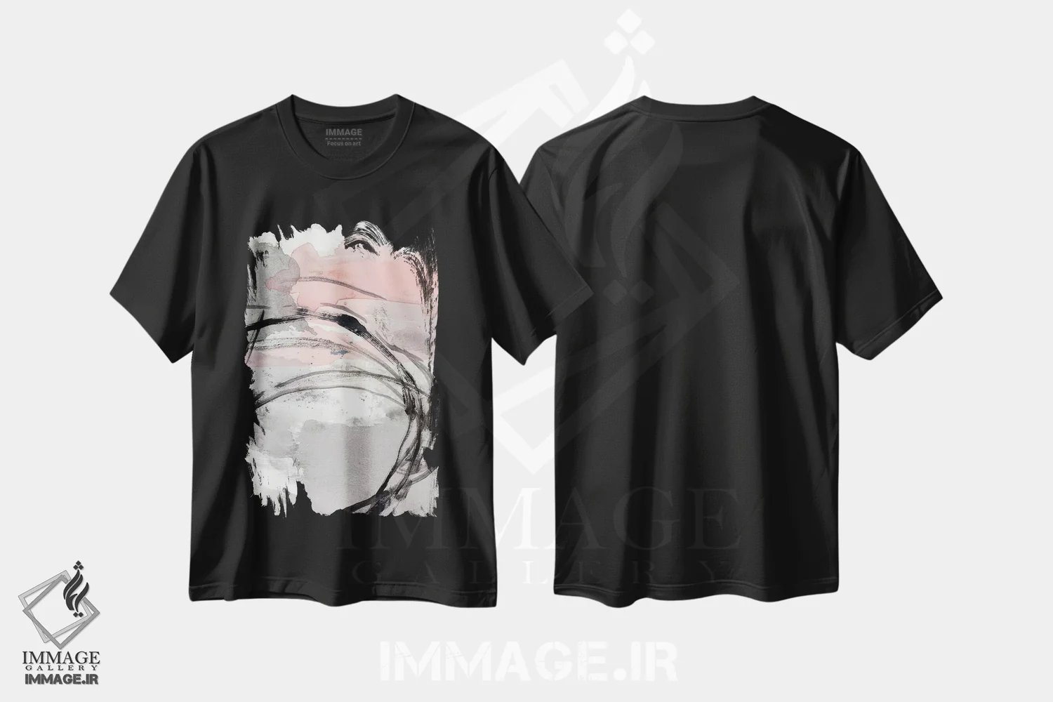 تیشرت مشکی طرح دار سر پیچ II، آبستره اثر اتان هارپر | immage.ir