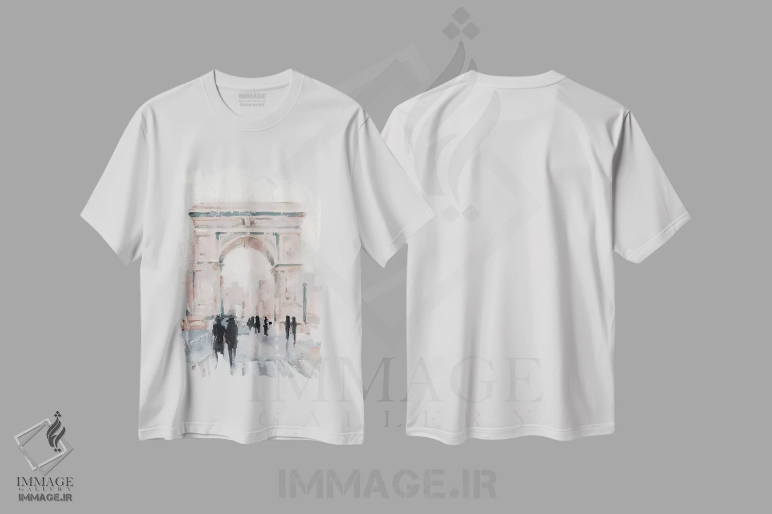 تیشرت سفید طرح دار پیاده روی صبحگاهی II، دکور معاصر اثر اتان هارپر | immage.ir