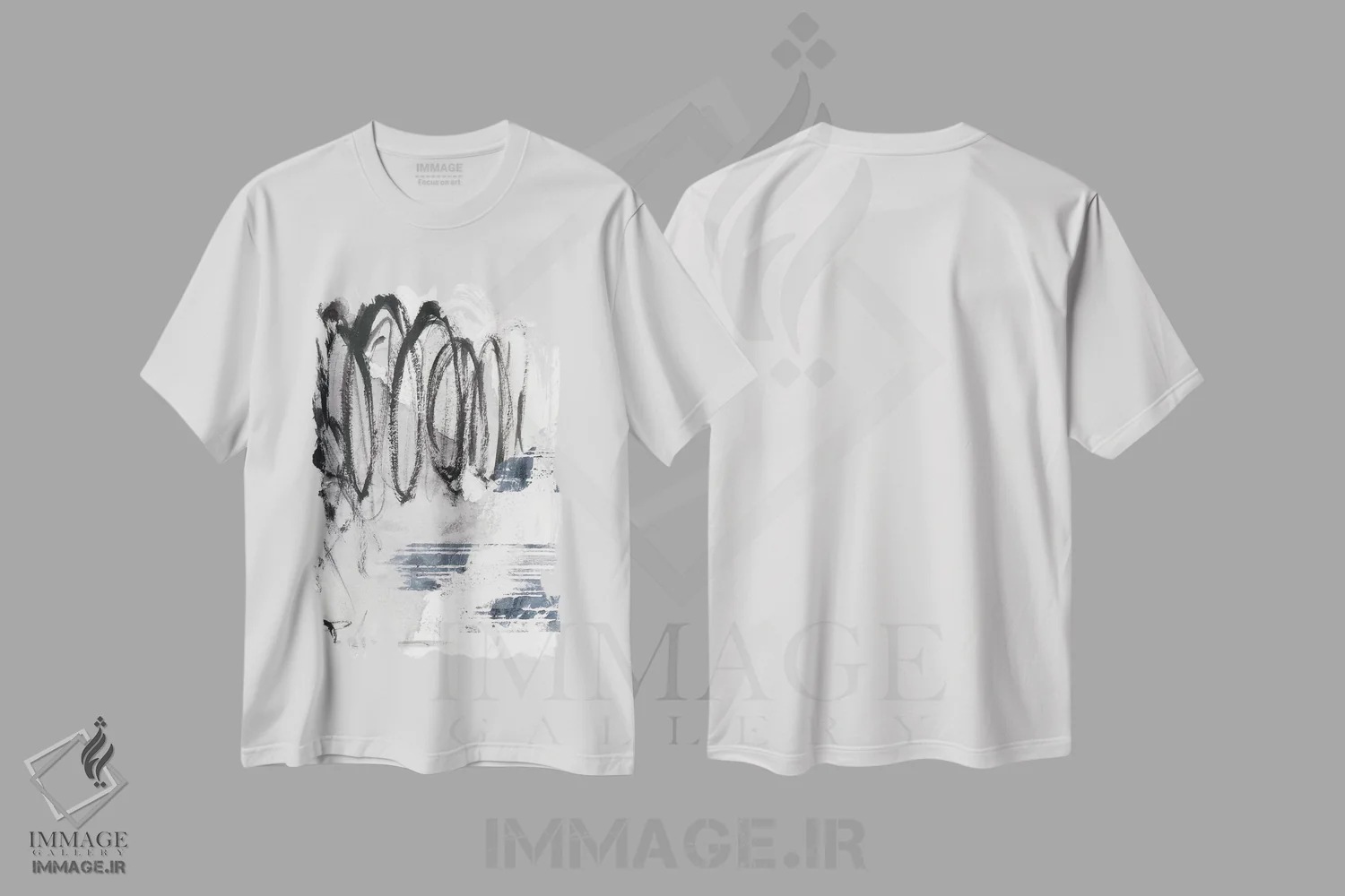 تیشرت سفید طرح دار مارپیچ II اثر اتان هارپر | فروشگاه ایماژ