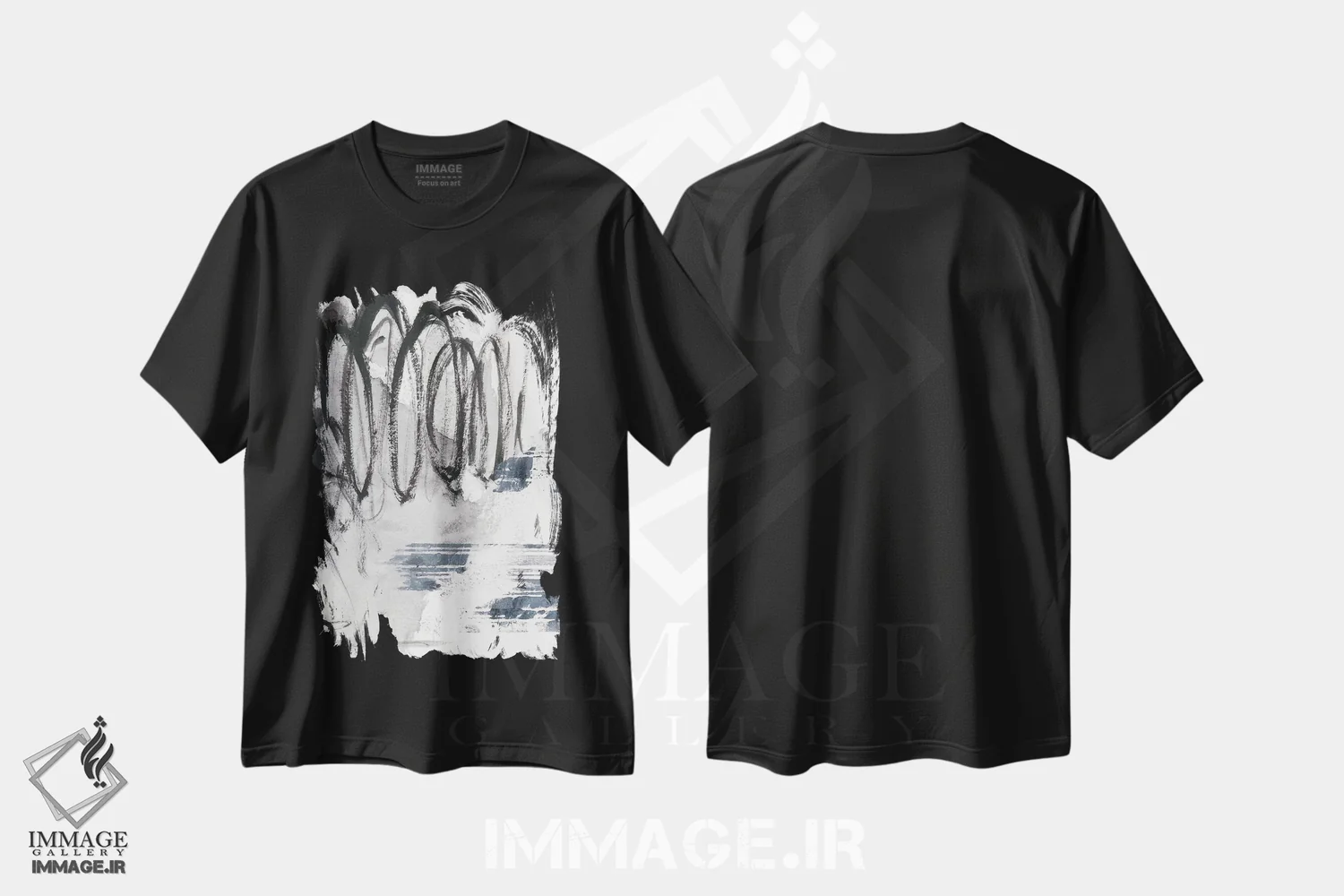 تیشرت مشکی طرح دار مارپیچ II اثر اتان هارپر | immage.ir