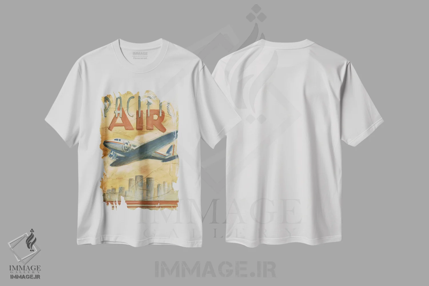 تیشرت سفید طرح دار هوای اقیانوس آرام، وینتیج و رترو اثر اتان هارپر | فروشگاه ایماژ