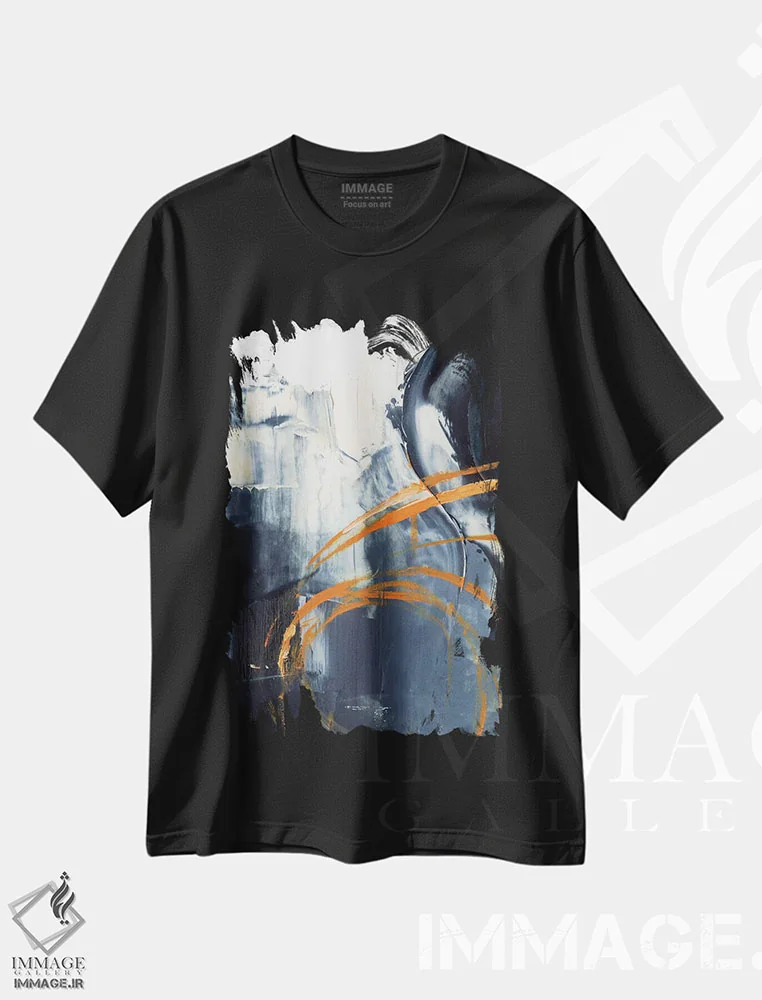 تیشرت مشکی طرح دار پوست پرتقال I اثر اتان هارپر | فروشگاه ایماژ
