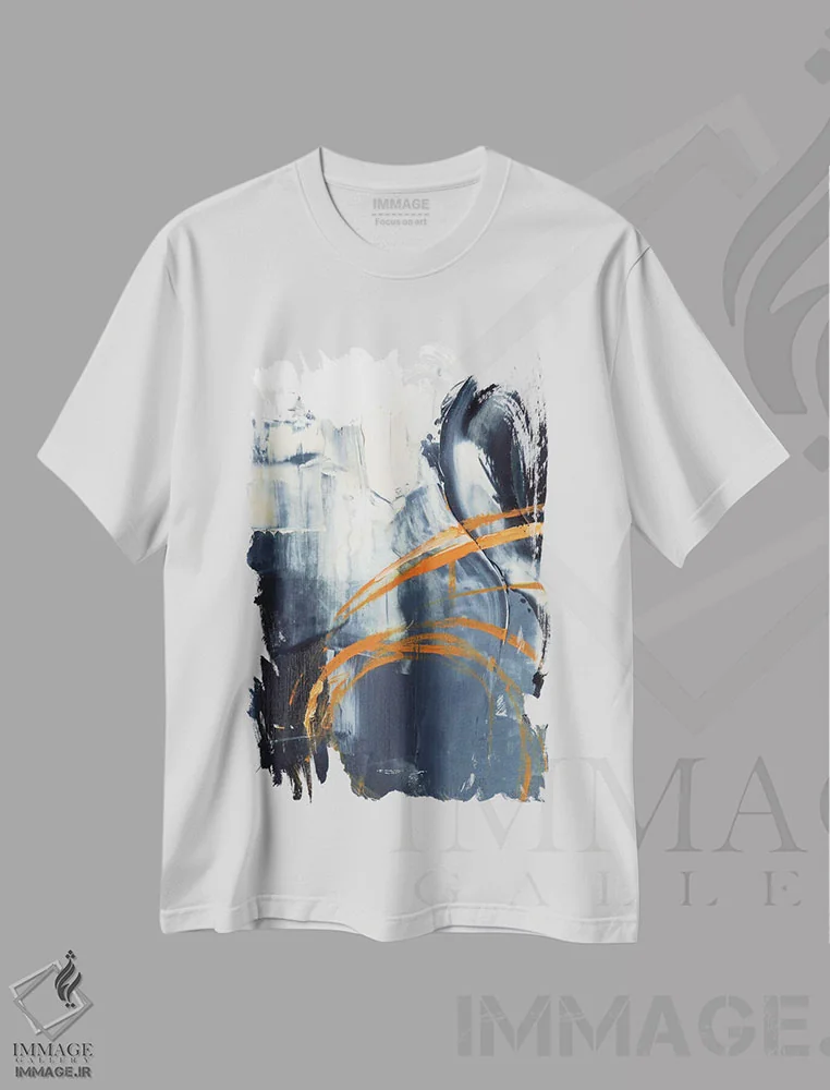 تیشرت سفید طرح دار پوست پرتقال I اثر اتان هارپر | immage.ir