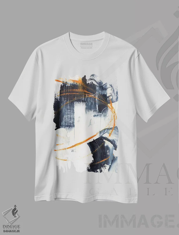 تیشرت سفید طرح دار پوست پرتقال II اثر اتان هارپر | فروشگاه ایماژ