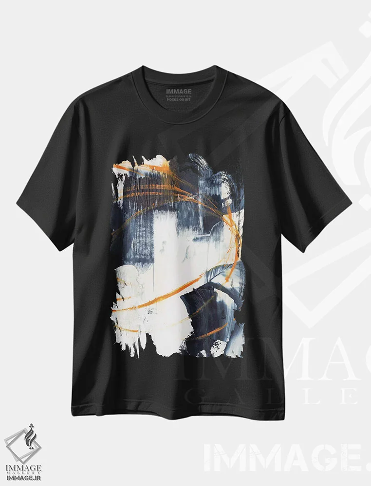تیشرت مشکی طرح دار پوست پرتقال II اثر اتان هارپر | immage.ir