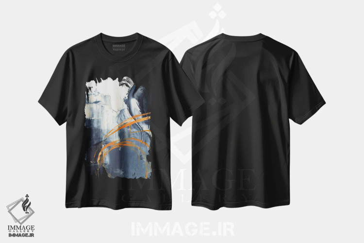 تیشرت مشکی طرح دار پوست پرتقال I اثر اتان هارپر | فروشگاه ایماژ