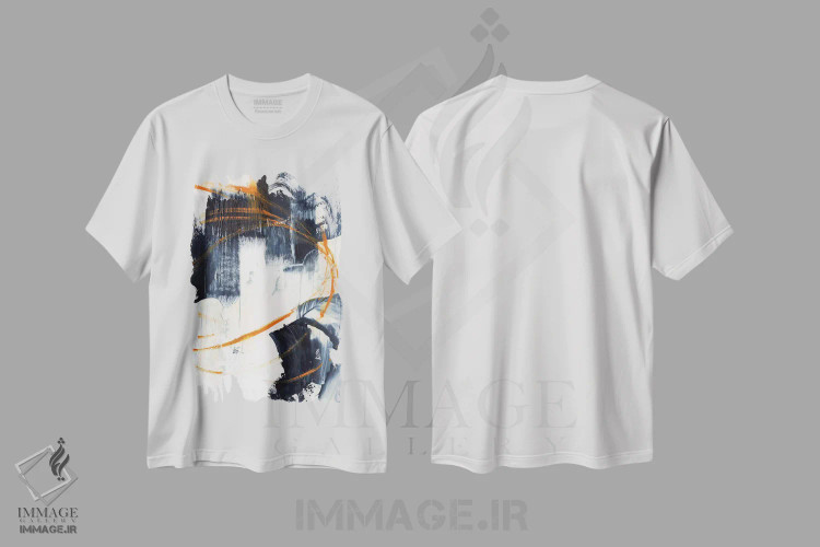 تیشرت سفید طرح دار پوست پرتقال II اثر اتان هارپر | فروشگاه ایماژ