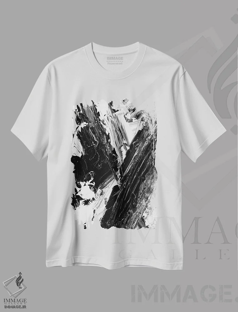 تیشرت سفید طرح دار پراکنده II اثر اتان هارپر | immage.ir