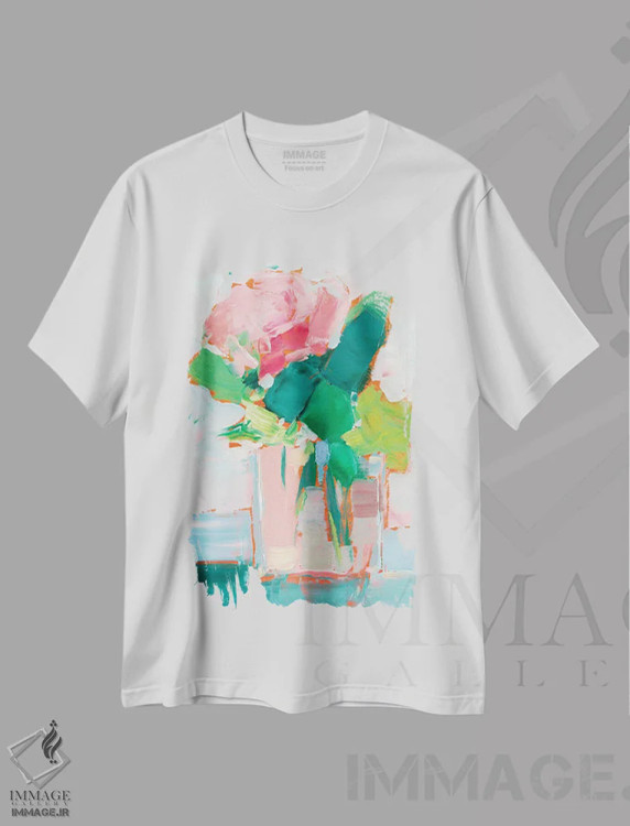 تیشرت سفید طرح دار گل های چیده II، دکور معاصر اثر اتان هارپر | immage.ir
