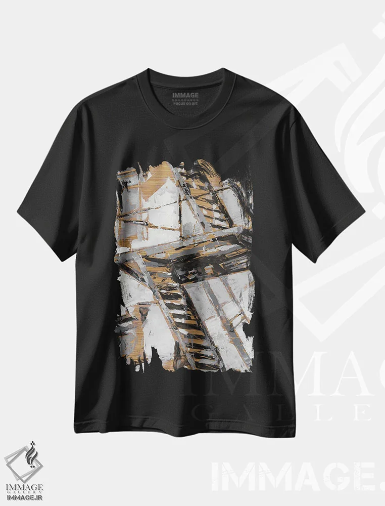 تیشرت مشکی طرح دار فرار I، تزئینی اثر اتان هارپر | immage.ir