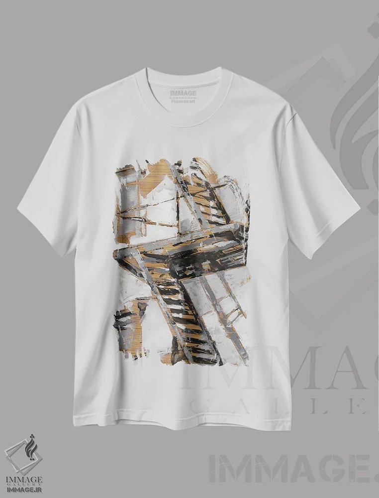 تیشرت سفید طرح دار فرار I، تزئینی اثر اتان هارپر | فروشگاه ایماژ