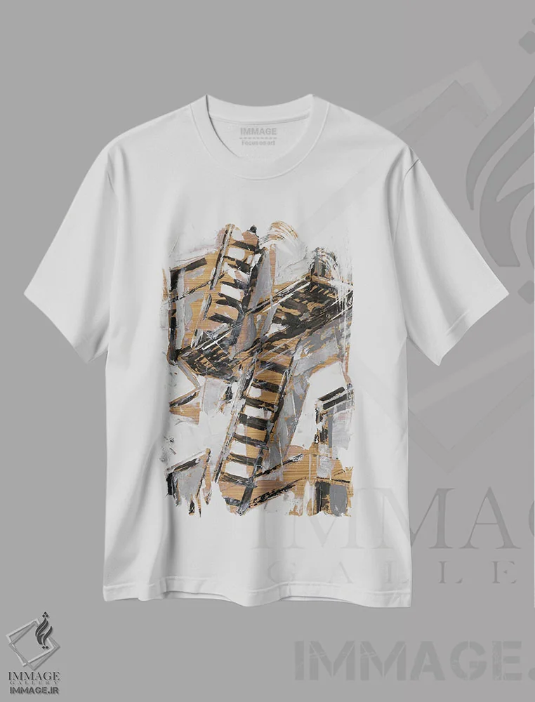 تیشرت سفید طرح دار فرار II، تزئینی اثر اتان هارپر | immage.ir