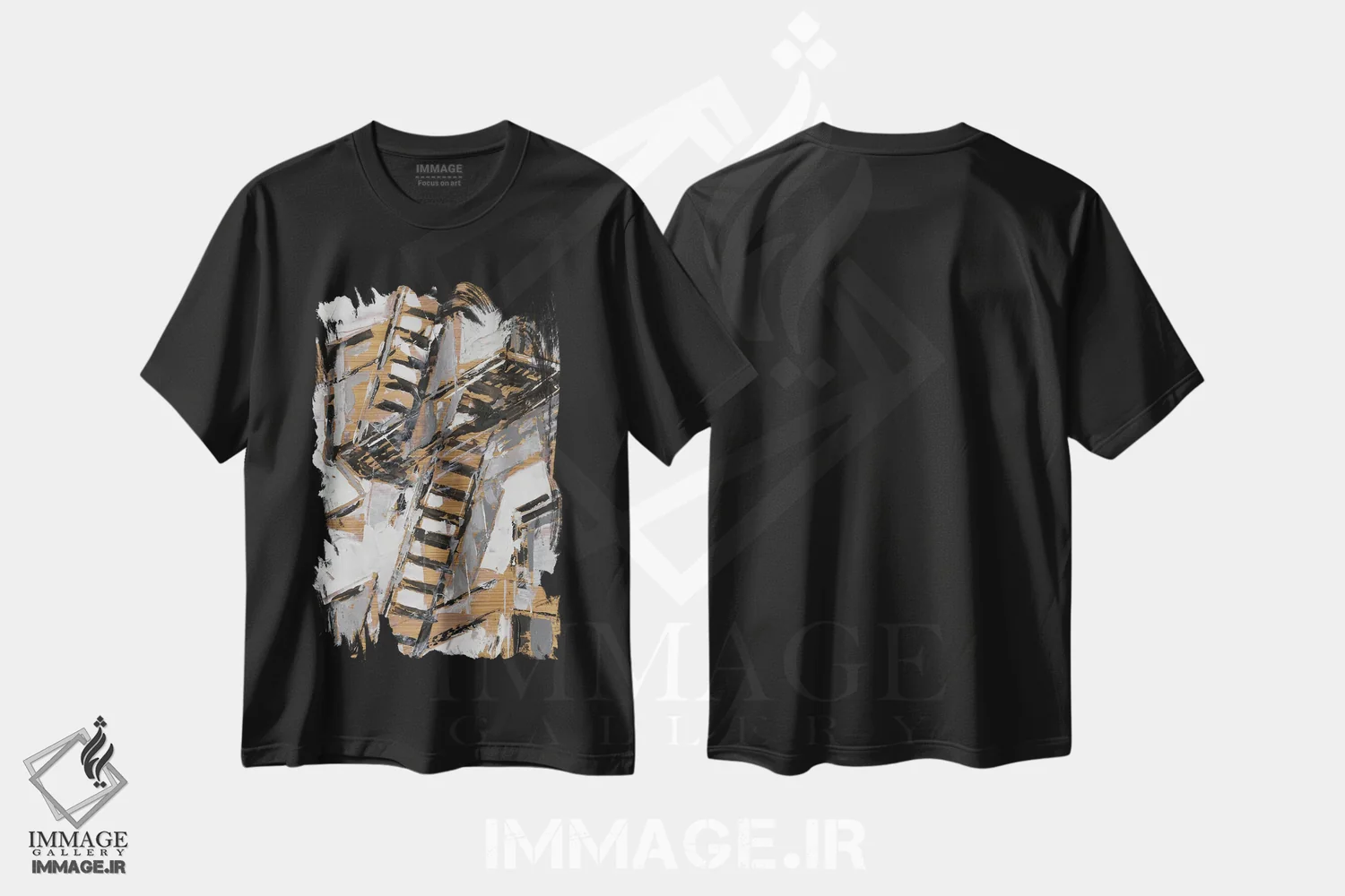 تیشرت مشکی طرح دار فرار II، تزئینی اثر اتان هارپر | فروشگاه ایماژ