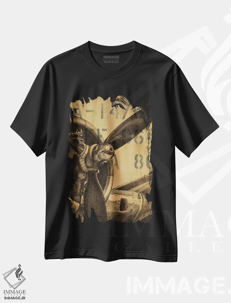 تیشرت مشکی طرح دار فرامنطقه ای I، تزئینی اثر اتان هارپر | فروشگاه ایماژ