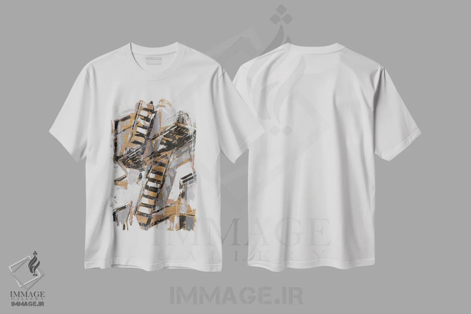 تیشرت سفید طرح دار فرار II، تزئینی اثر اتان هارپر | immage.ir