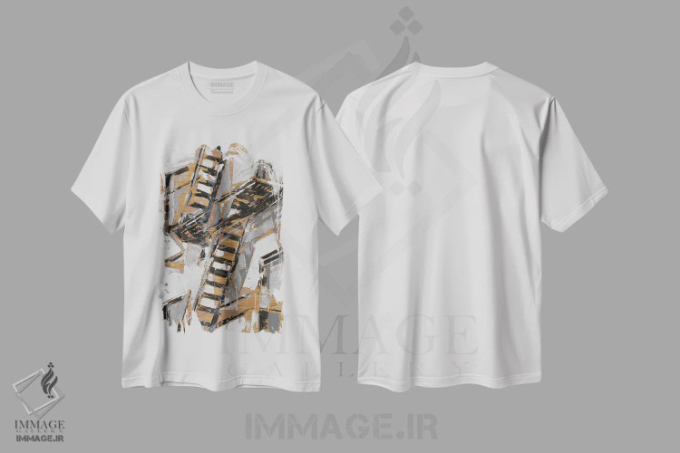 تیشرت سفید طرح دار فرار II، تزئینی اثر اتان هارپر | immage.ir