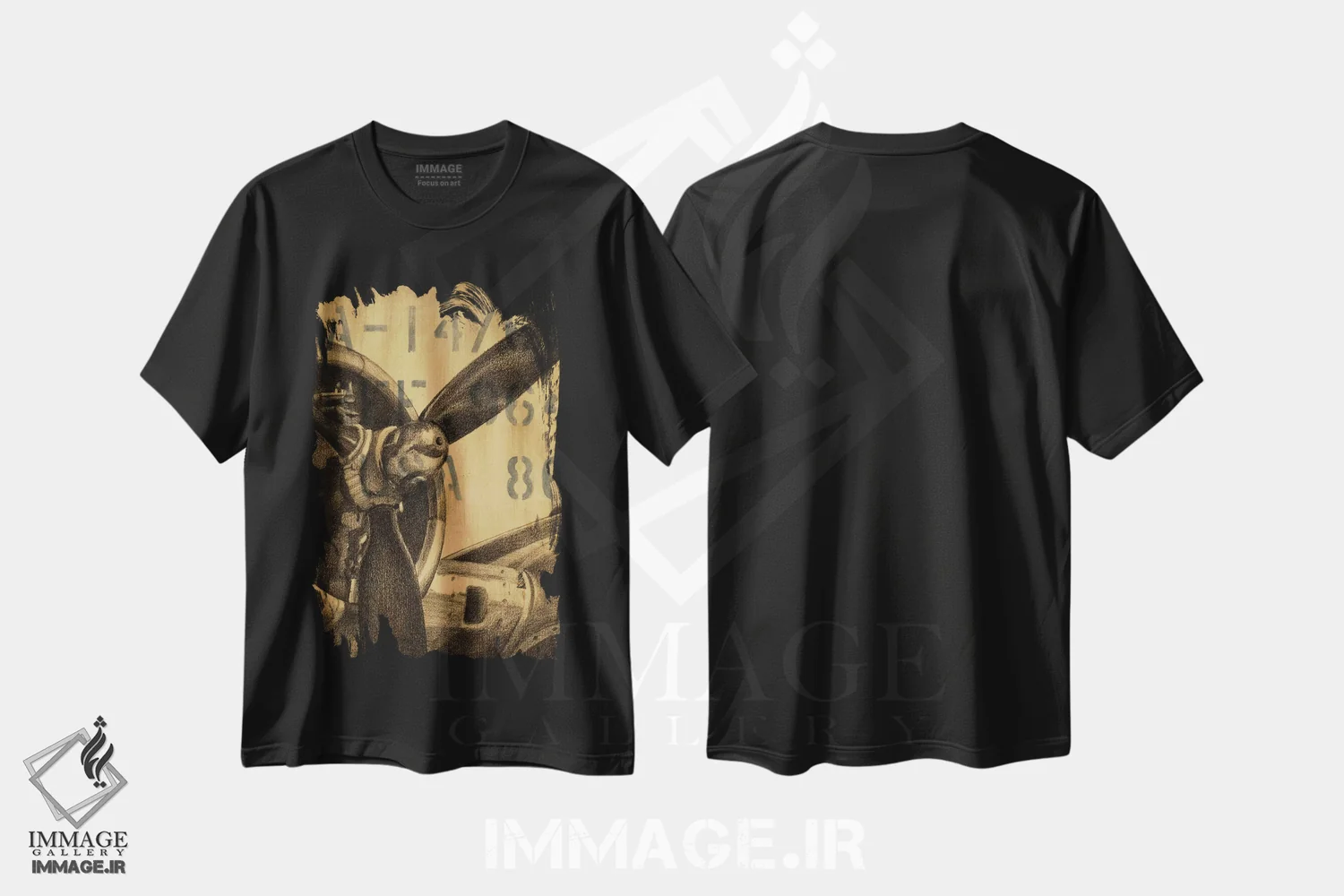 تیشرت مشکی طرح دار فرامنطقه ای I، تزئینی اثر اتان هارپر | فروشگاه ایماژ