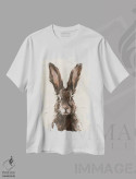 تیشرت سفید طرح دار خرگوش اروپایی I، مدیوم اثر اتان هارپر | immage.ir